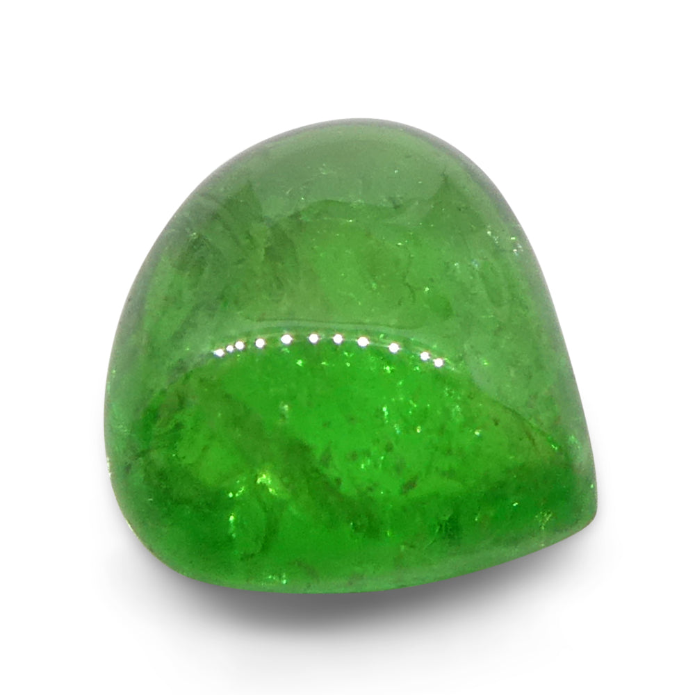 1.97ct Pear Cabochon Green Tsavorite Garnet from Kenya, Unheated - Skyjems Wholesale Gemstones