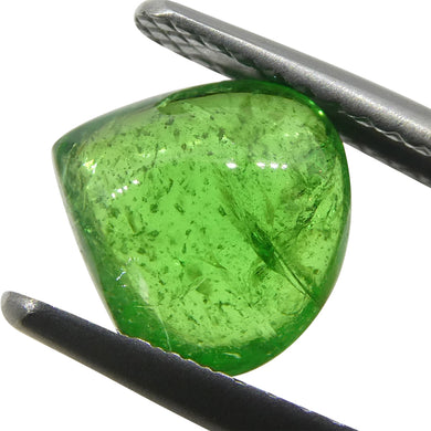 1.97ct Pear Cabochon Green Tsavorite Garnet from Kenya, Unheated - Skyjems Wholesale Gemstones