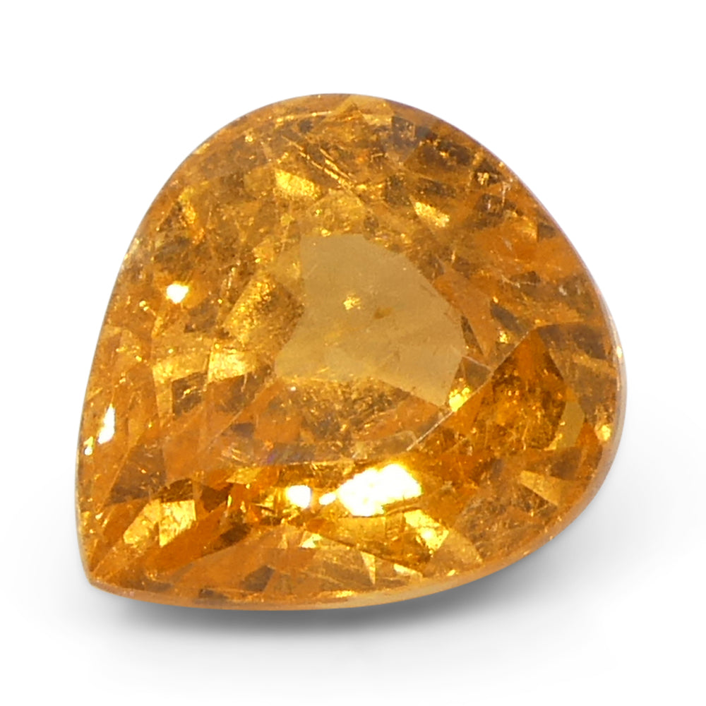 2.41ct Pear Orange Fanta Garnet from Namibia