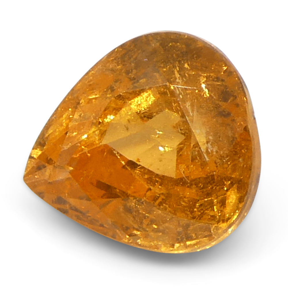 2.41ct Pear Orange Fanta Garnet from Namibia