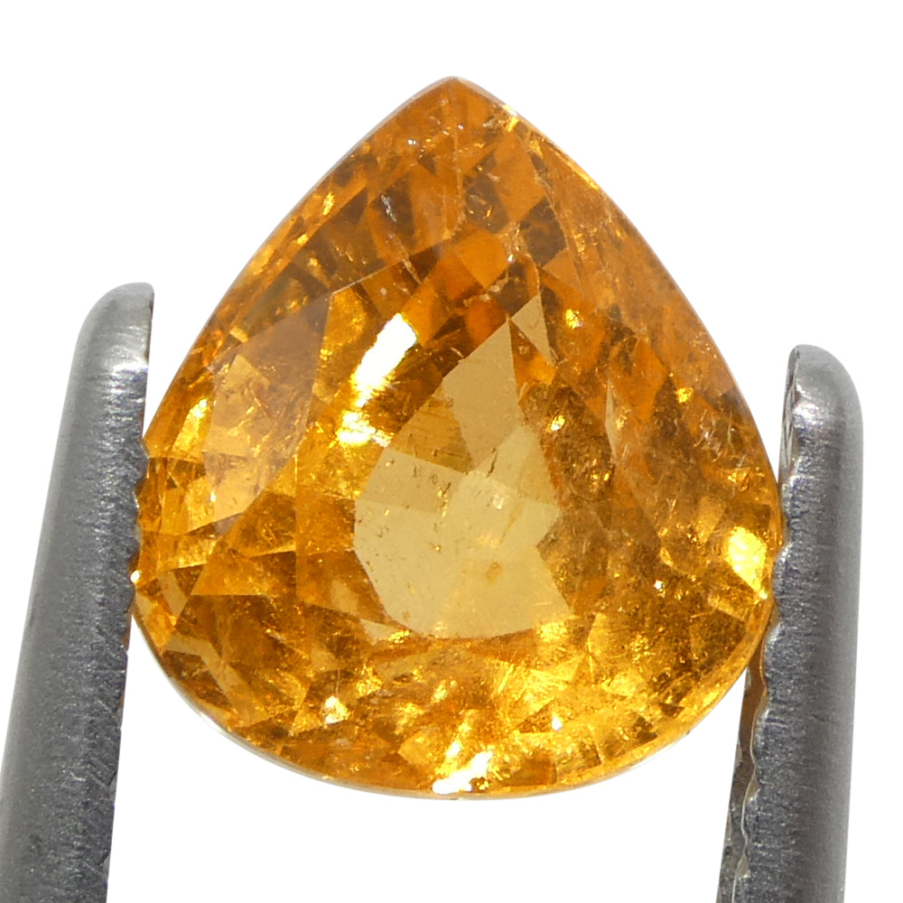 2.41ct Pear Fanta Orange Mandarin Spessartite/Spessartine Garnet from Namibia - Skyjems Wholesale Gemstones