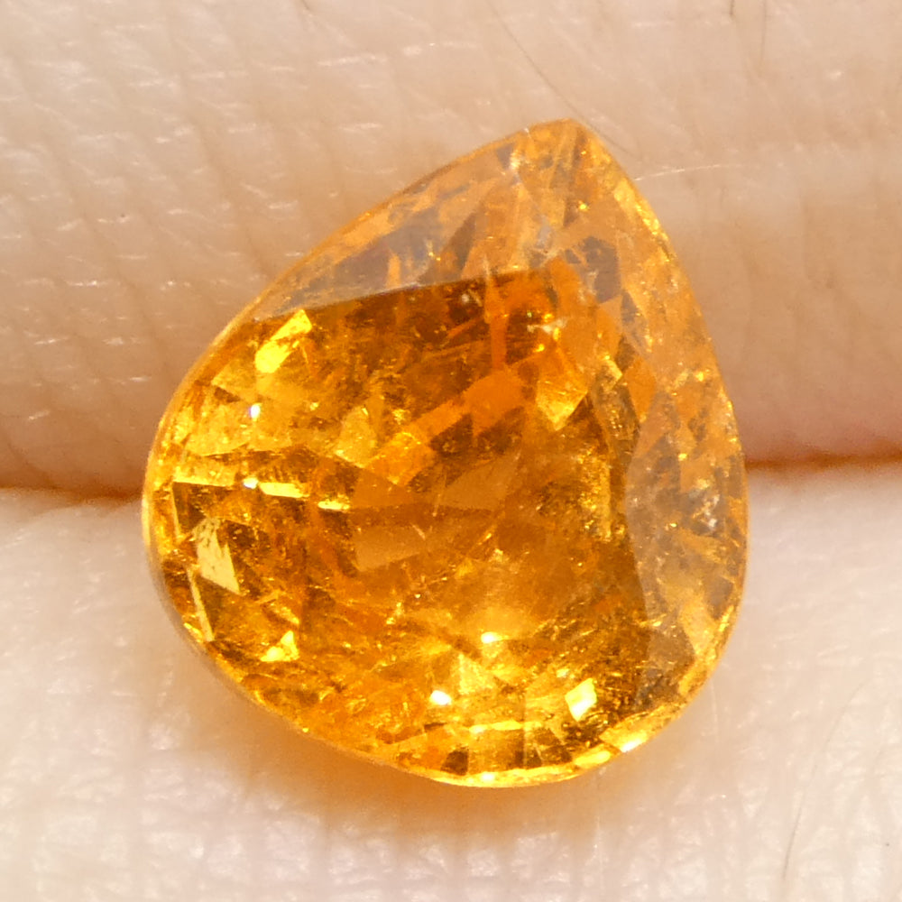 2.41ct Pear Fanta Orange Mandarin Spessartite/Spessartine Garnet from Namibia - Skyjems Wholesale Gemstones