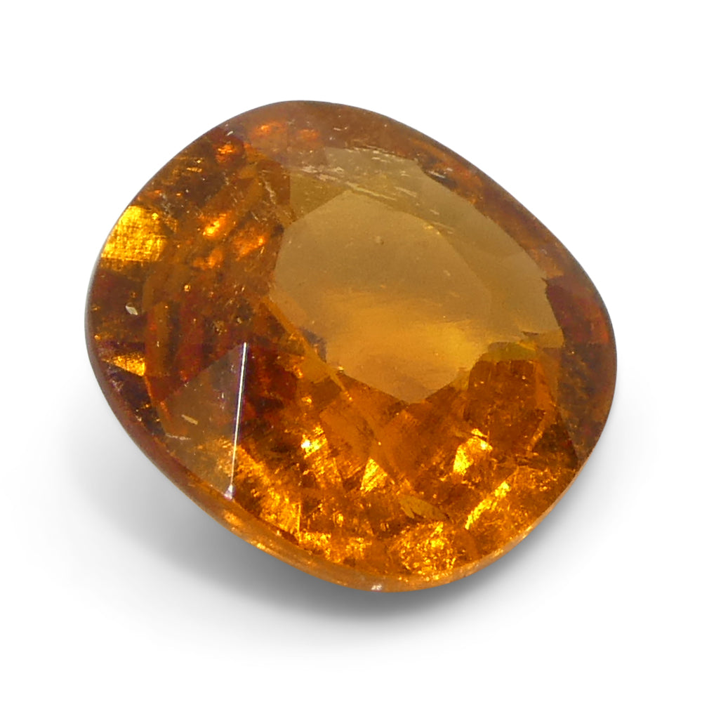 2.46ct Square Cushion Orange Fanta Garnet from Namibia