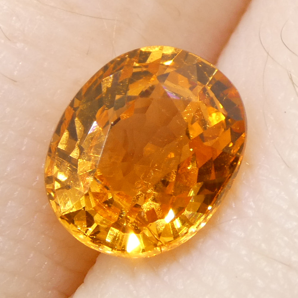 2.05ct Oval Fanta Orange Mandarin Spessartite/Spessartine Garnet from Namibia - Skyjems Wholesale Gemstones