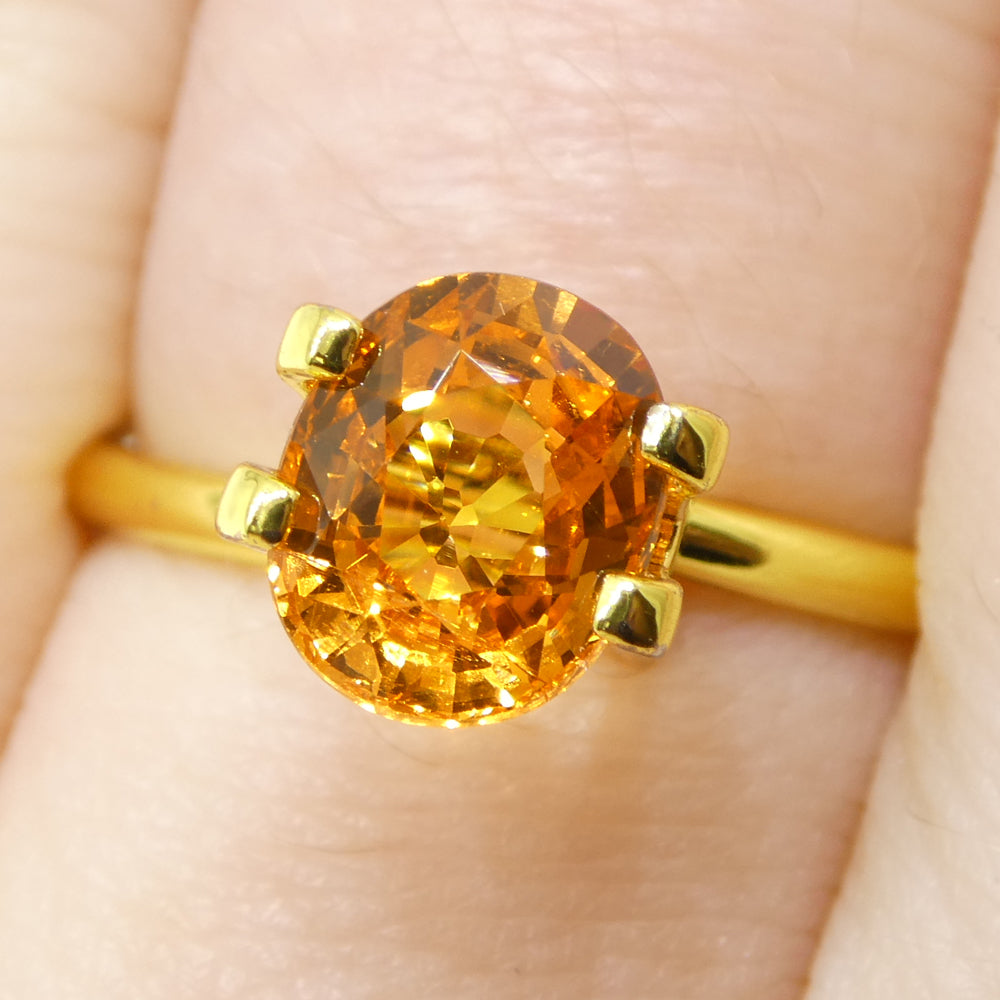 2.05ct Oval Fanta Orange Mandarin Spessartite/Spessartine Garnet from Namibia - Skyjems Wholesale Gemstones