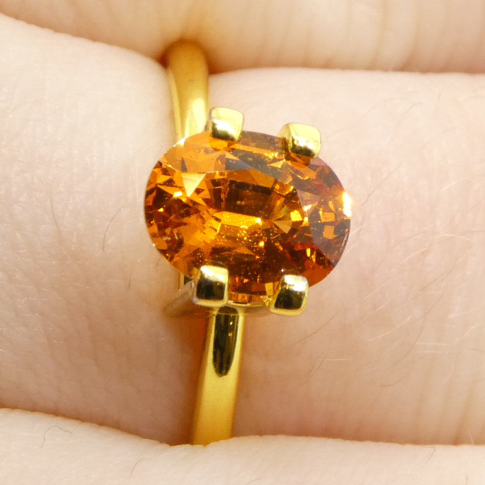 1.58ct Oval Fanta Orange Mandarin Spessartite/Spessartine Garnet from Namibia - Skyjems Wholesale Gemstones