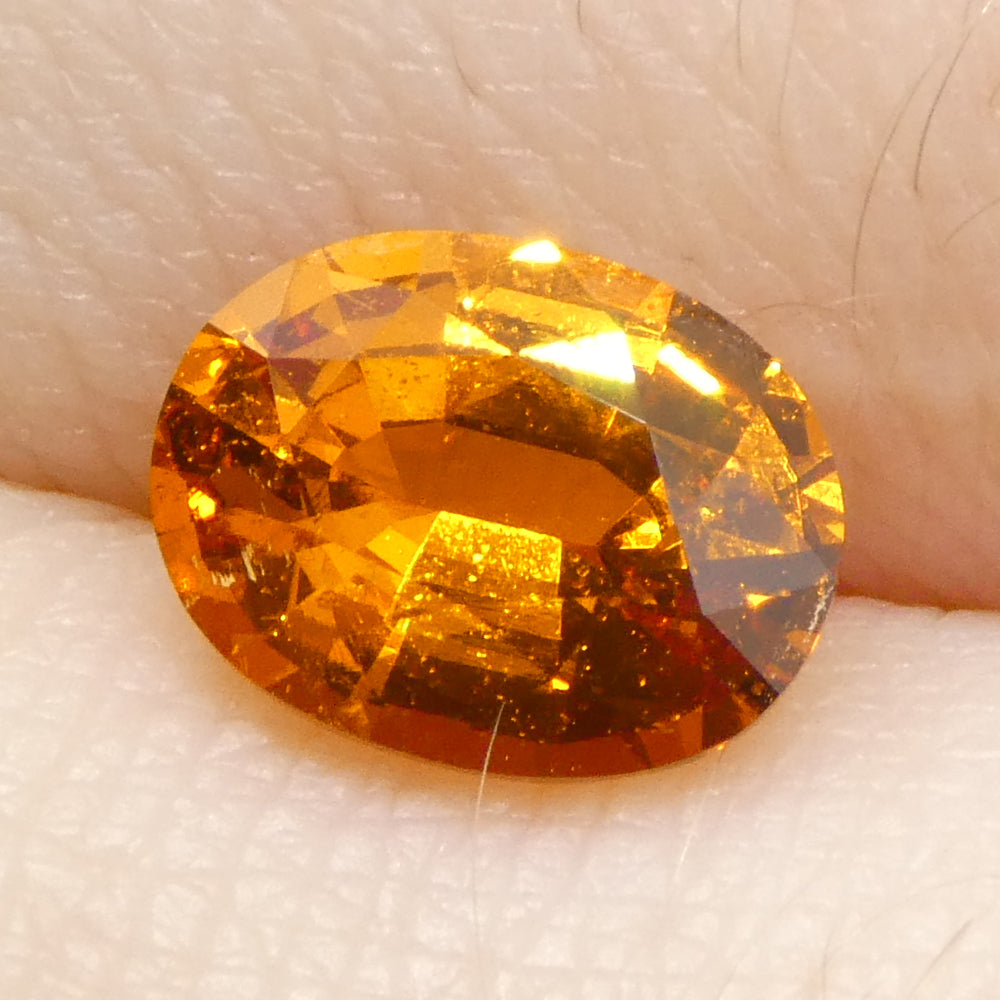 1.58ct Oval Orange Fanta Garnet from Namibia