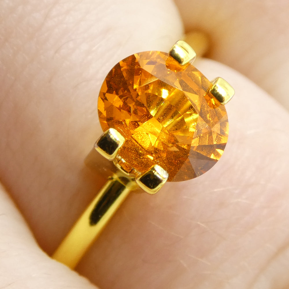 1.68ct Oval Fanta Orange Mandarin Spessartite/Spessartine Garnet from Namibia - Skyjems Wholesale Gemstones