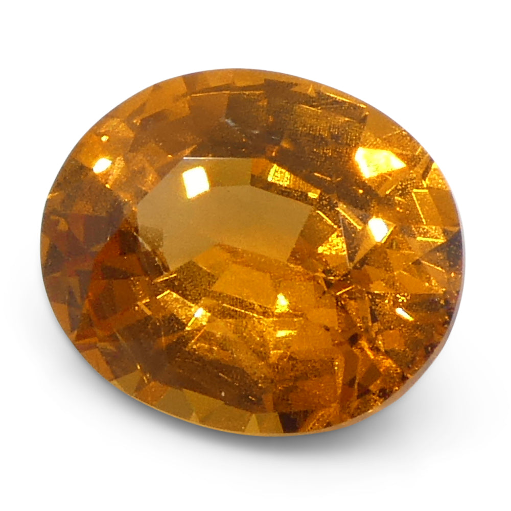 1.68ct Oval Orange Fanta Garnet from Namibia