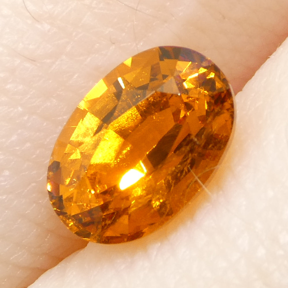 1.77ct Oval Fanta Orange Mandarin Spessartite/Spessartine Garnet from Namibia - Skyjems Wholesale Gemstones