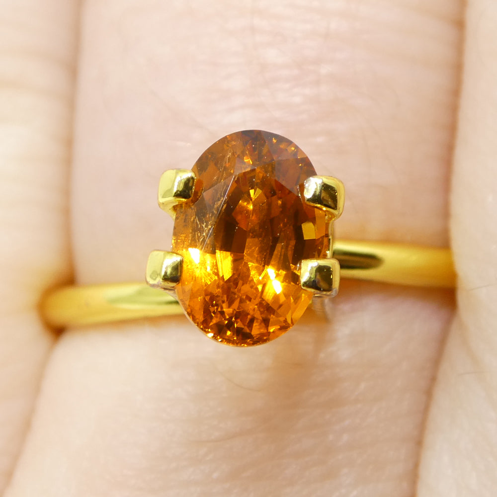 1.77ct Oval Fanta Orange Mandarin Spessartite/Spessartine Garnet from Namibia - Skyjems Wholesale Gemstones
