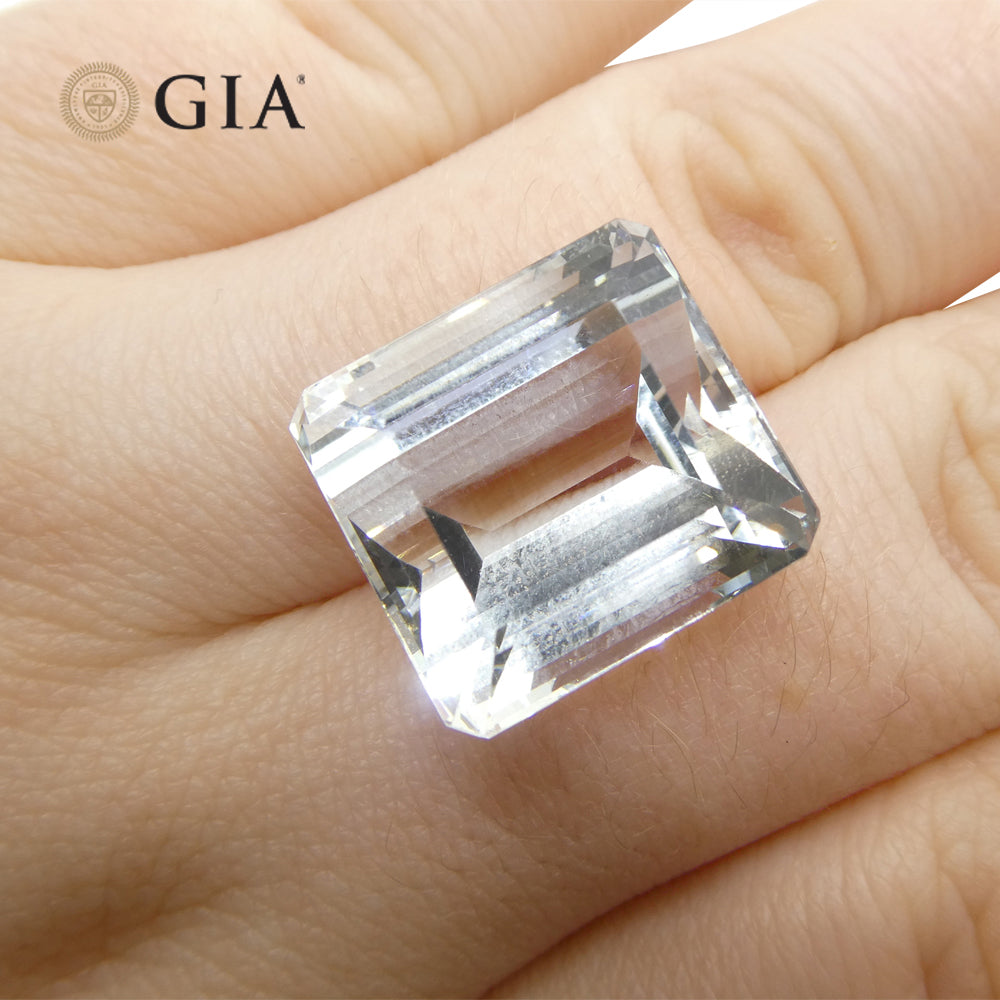 25.74ct Octagonal/Emerald Cut  Aquamarine GIA Certified - Skyjems Wholesale Gemstones