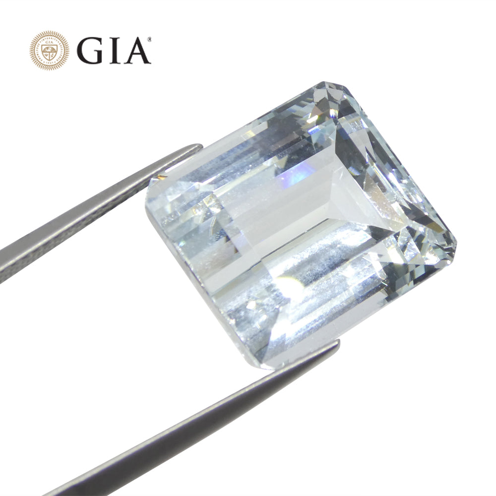 25.74ct Octagonal/Emerald Cut  Aquamarine GIA Certified - Skyjems Wholesale Gemstones