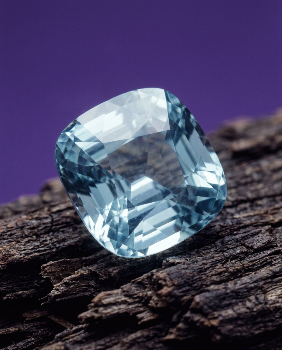 30.48ct Cushion Greenish Blue Aquamarine GIA Certified Unheated