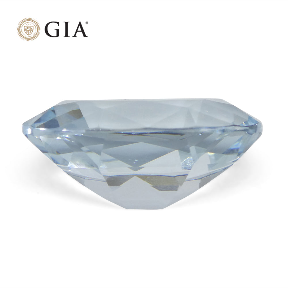 16.06ct Oval Blue Aquamarine GIA Certified Brazil Unheated - Skyjems Wholesale Gemstones