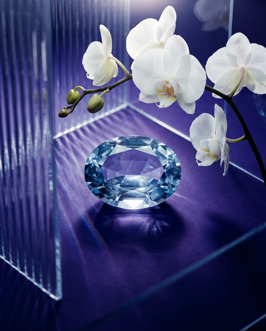 16.06 carat oval blue aquamarine from Brazil, GIA certified natural beryl gemstone by SkyJems Canadian gem experts