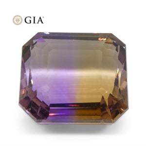 36.53ct Octagonal/Emerald Cut Purple & Yellow Ametrine GIA Certified - Skyjems Wholesale Gemstones