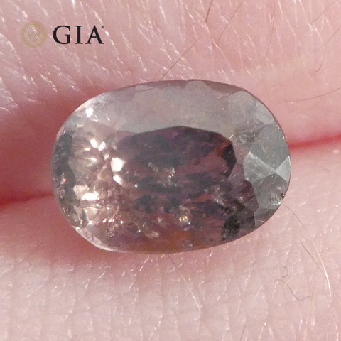 1.45ct Oval Blue Green to Brownish Pink Alexandrite GIA Certified Sri Lanka Unheated