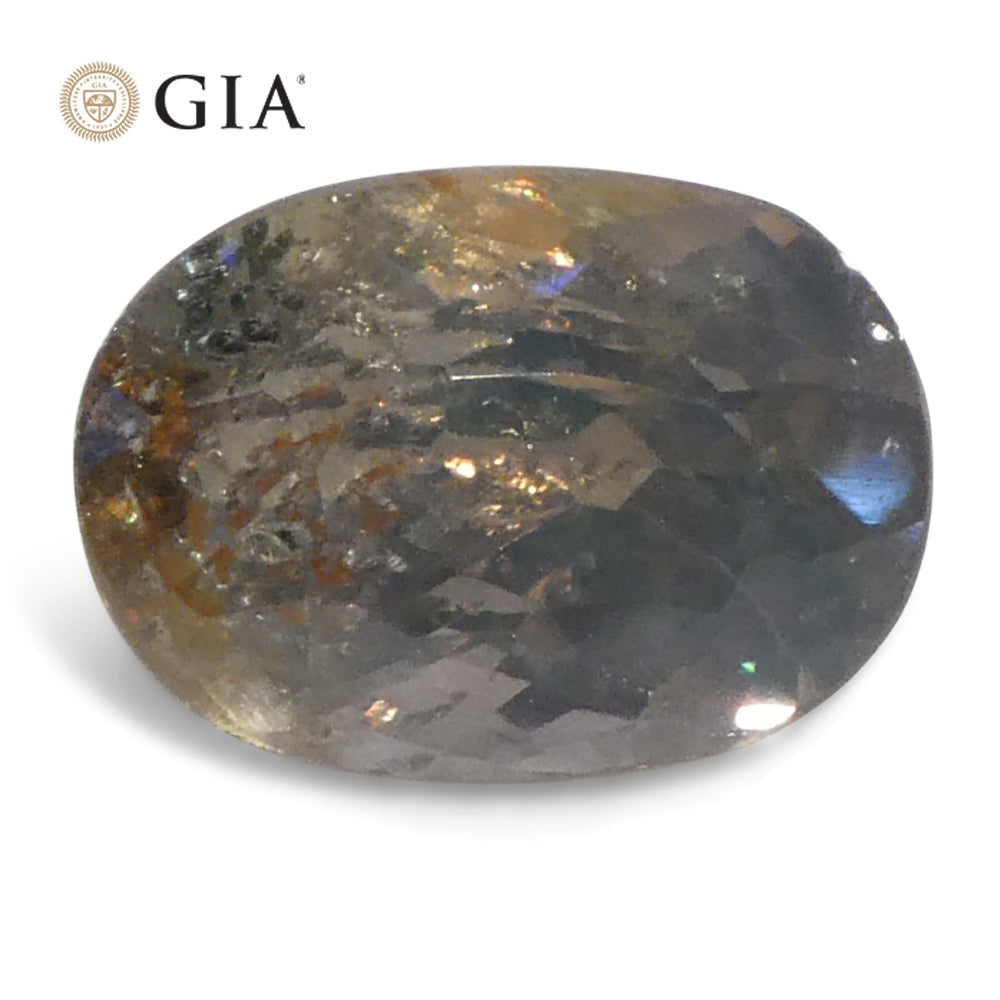 1.45ct Oval Blue Green to Brownish Pink Alexandrite GIA Certified Sri Lanka Unheated - Skyjems Wholesale Gemstones