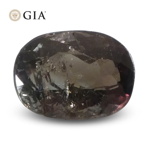 1.27ct Oval Yellowish Green to Yellowish Brown Alexandrite GIA Certified Sri Lanka Unheated