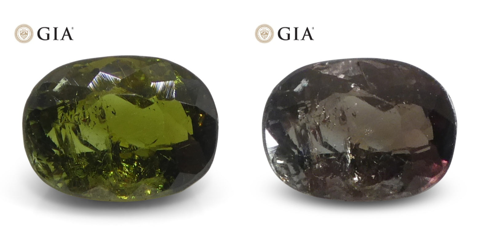 1.27ct Oval Yellowish Green to Yellowish Brown Alexandrite GIA Certified Sri Lanka Unheated - Skyjems Wholesale Gemstones