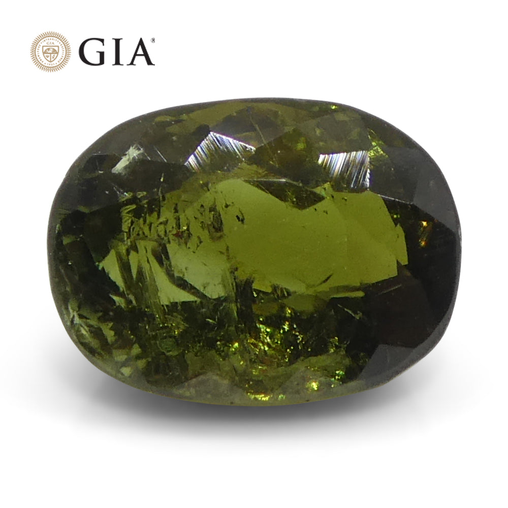 1.27ct Oval Yellowish Green to Yellowish Brown Alexandrite GIA Certified Sri Lanka Unheated - Skyjems Wholesale Gemstones