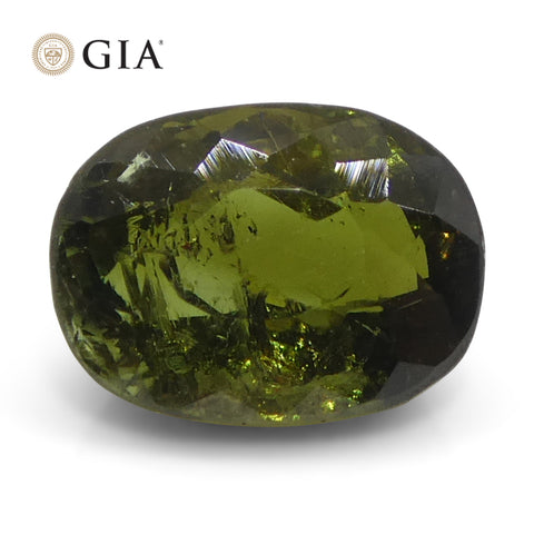 1.27ct Oval Yellowish Green to Yellowish Brown Alexandrite GIA Certified Sri Lanka Unheated