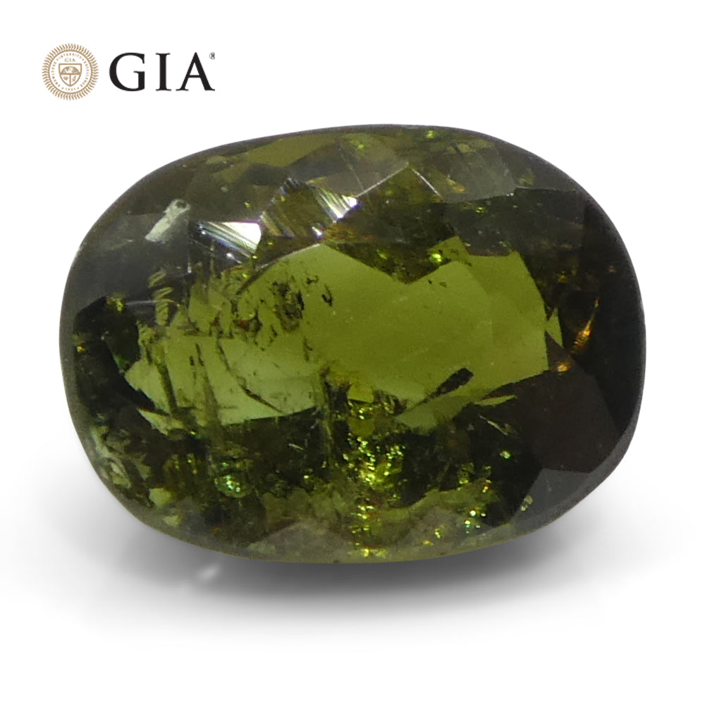 1.27ct Oval Yellowish Green to Yellowish Brown Alexandrite GIA Certified Sri Lanka Unheated - Skyjems Wholesale Gemstones