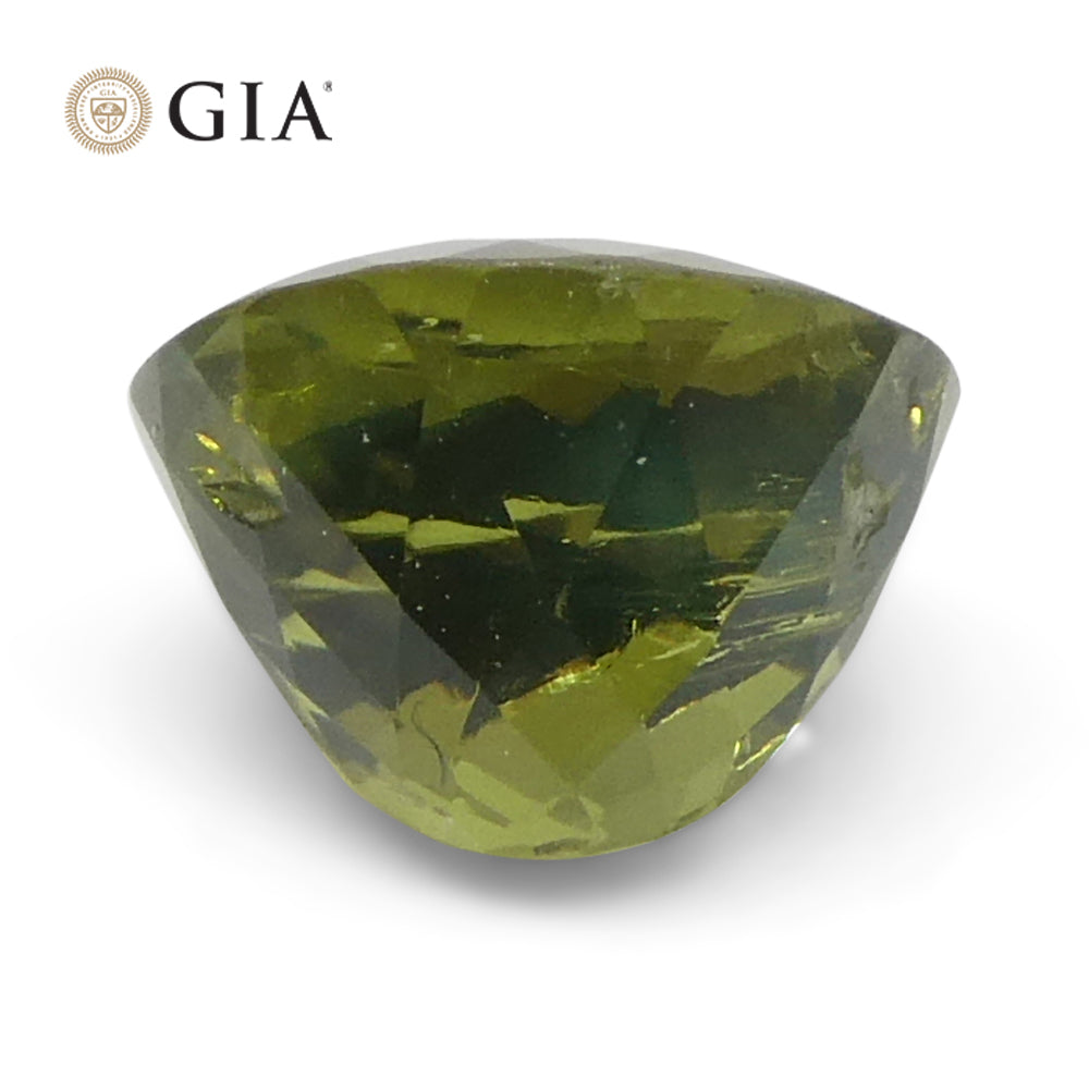 1.08ct Oval Yellowish Green to Yellowish Brown Alexandrite GIA Certified Sri Lanka Unheated - Skyjems Wholesale Gemstones