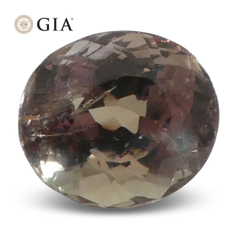 1.08ct Oval Yellowish Green to Yellowish Brown Alexandrite GIA Certified Sri Lanka Unheated