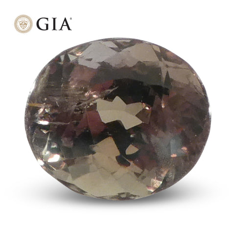 1.08ct Oval Yellowish Green to Yellowish Brown Alexandrite GIA Certified Sri Lanka Unheated