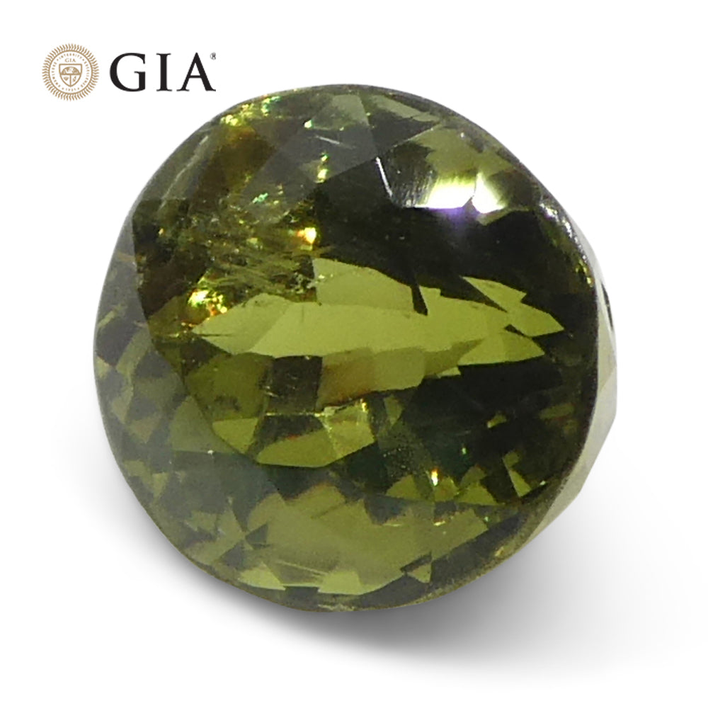 1.08ct Oval Yellowish Green to Yellowish Brown Alexandrite GIA Certified Sri Lanka Unheated - Skyjems Wholesale Gemstones