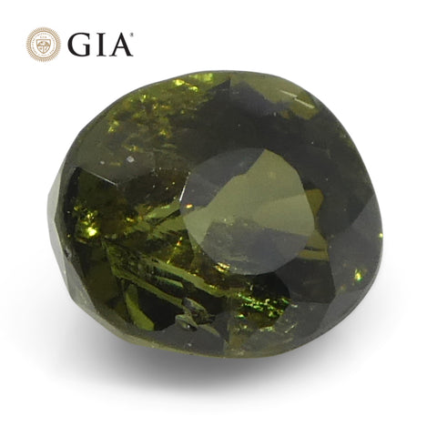 0.95ct Oval Yellowish Green to Yellow-Brown Alexandrite GIA Certified Sri Lanka Unheated