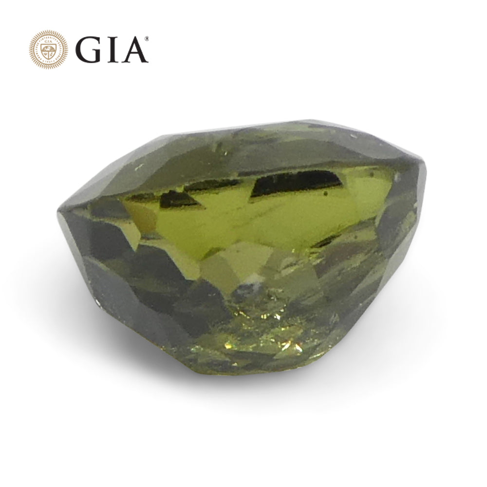 0.95ct Oval Yellowish Green to Yellow-Brown Alexandrite GIA Certified Sri Lanka Unheated - Skyjems Wholesale Gemstones