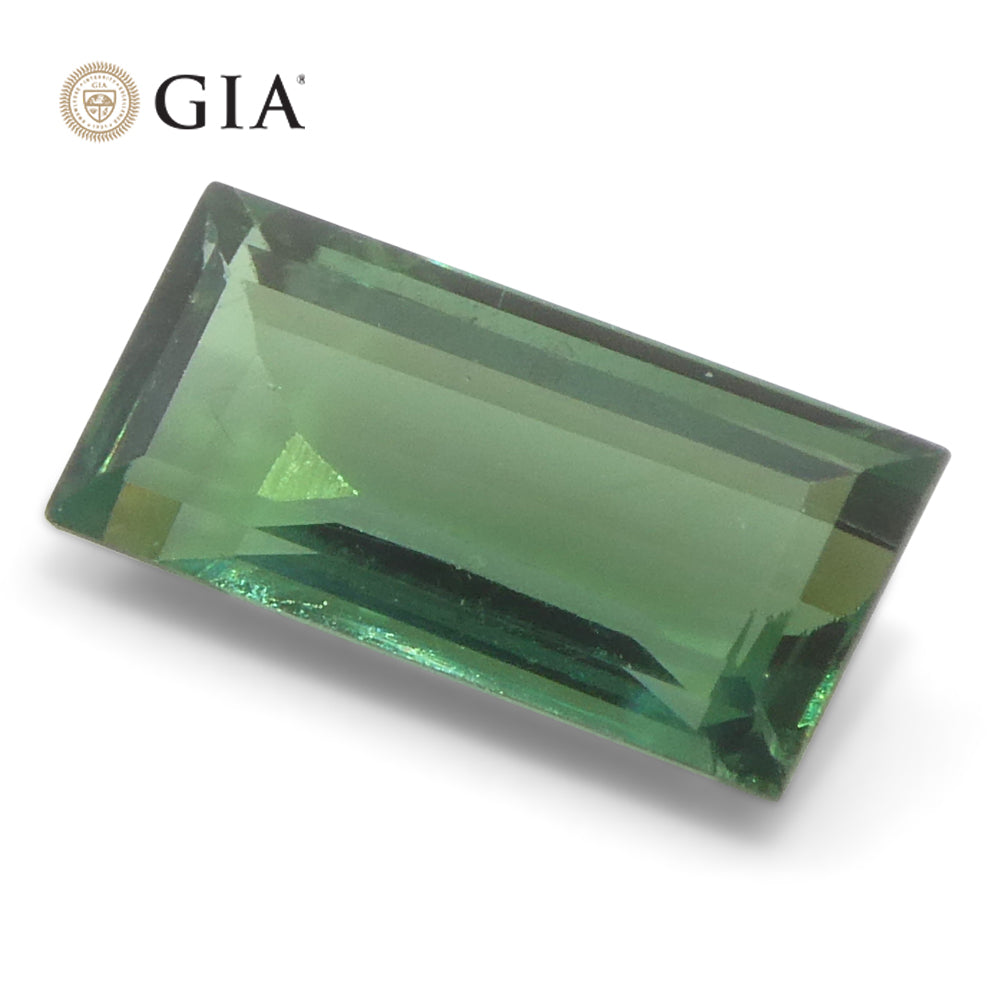 0.86ct Rectangular/Baguette Bluish Green to Grey-Purple Alexandrite GIA Certified India Unheated - Skyjems Wholesale Gemstones