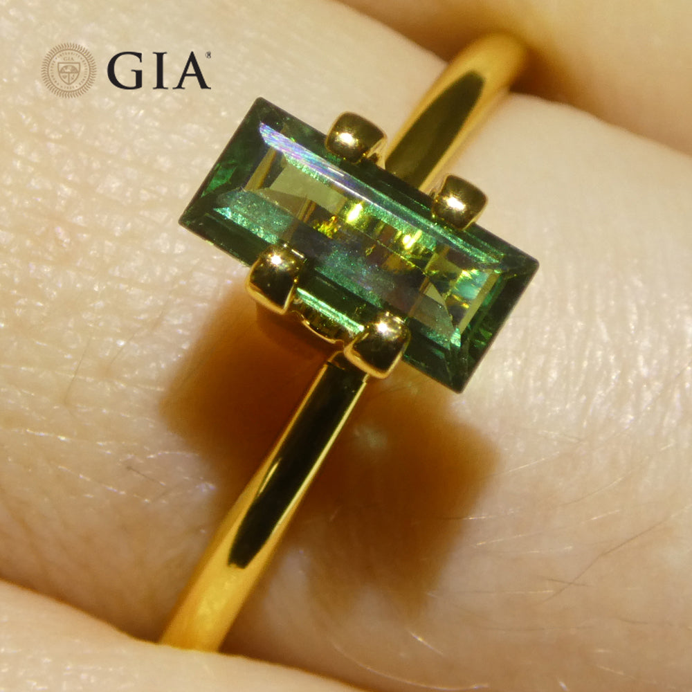 Alexandrite 0.86 cts 8.07 x 3.77 x 2.46 mm Rectangular Bluish Green changing to Grey-Purple  $6000