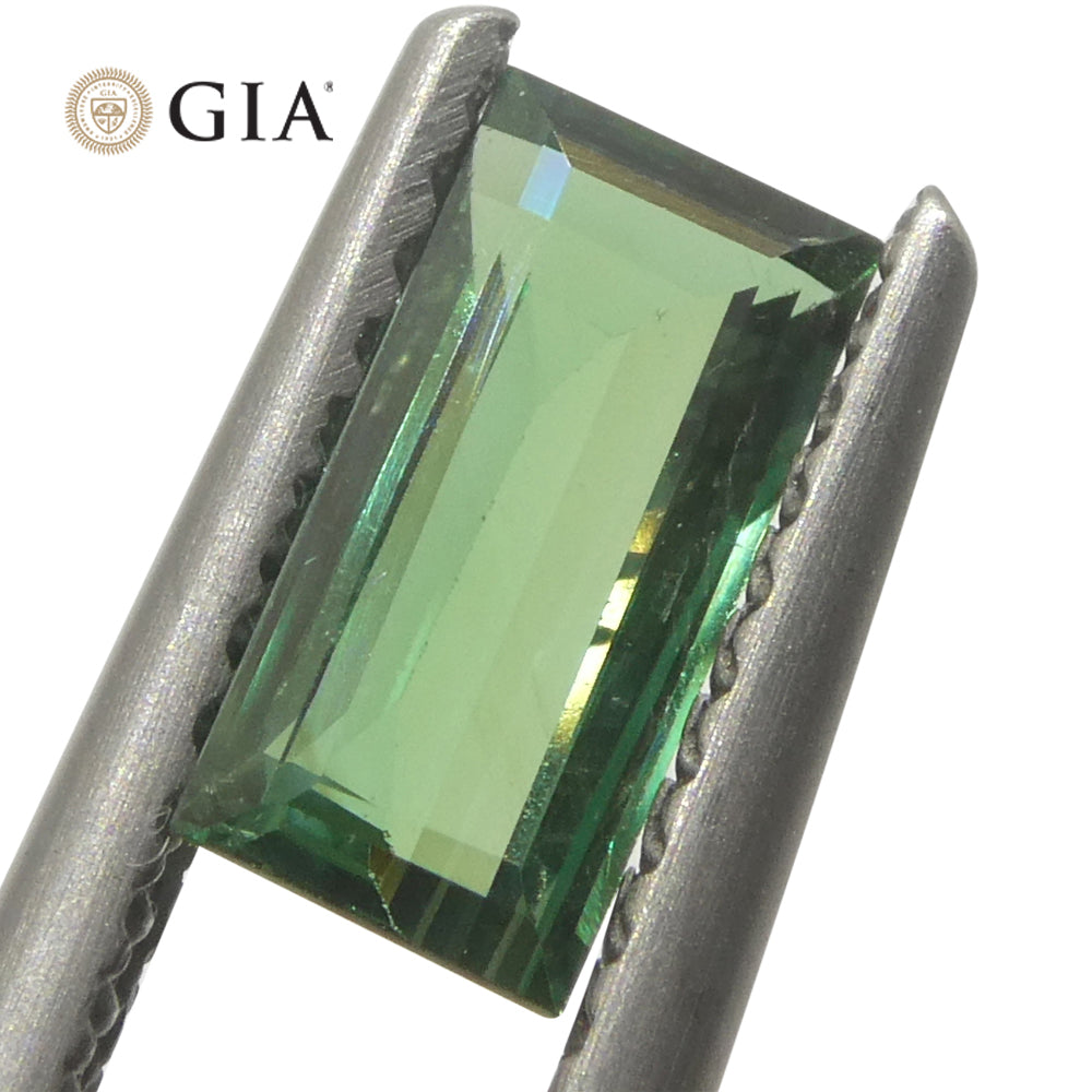 0.86ct Rectangular/Baguette Bluish Green to Grey-Purple Alexandrite GIA Certified India Unheated - Skyjems Wholesale Gemstones