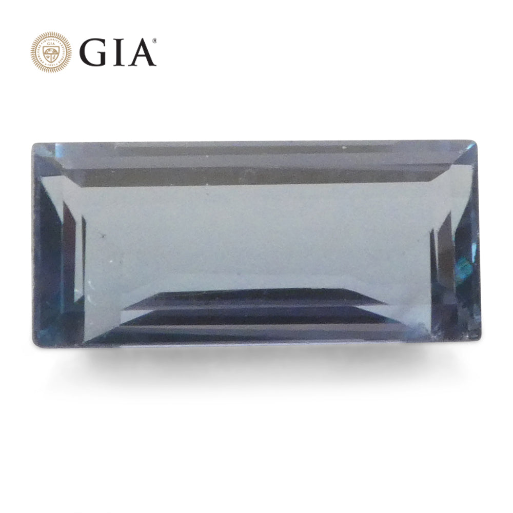 0.86ct Rectangular/Baguette Bluish Green to Grey-Purple Alexandrite GIA Certified India Unheated - Skyjems Wholesale Gemstones