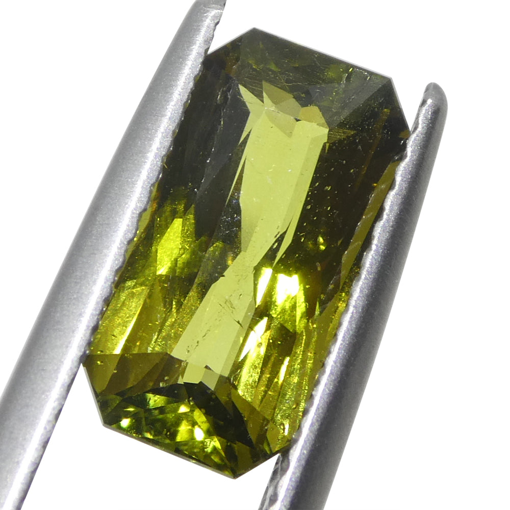 Alexandrite 2.91 cts 11.53 x 6.03 x 4.42 mm Octagonal Yellowish Green changing to Brown-Yellow  $2037