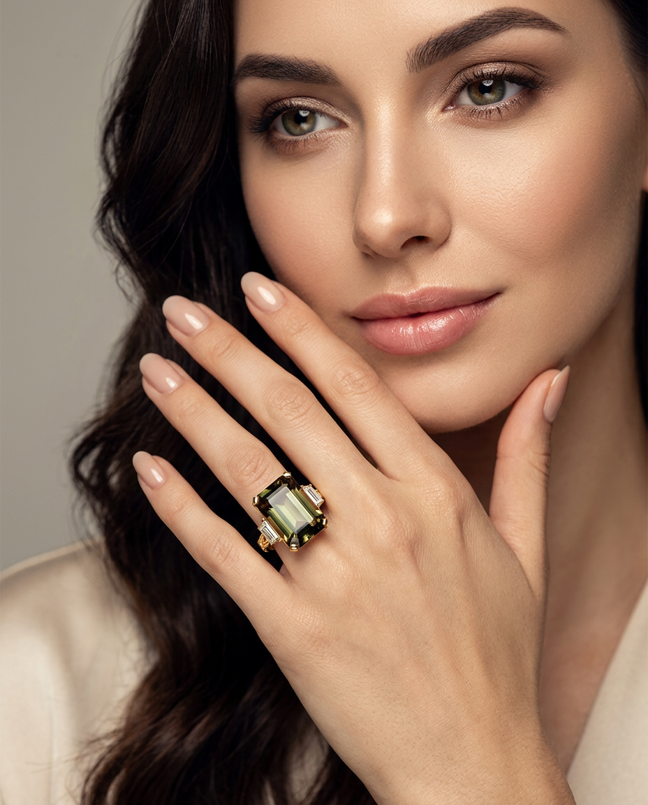 2.91ct Natural Alexandrite Emerald Cut from Sri Lanka, Yellowish Green to Brown-Yellow, GIA Certified by SkyJems