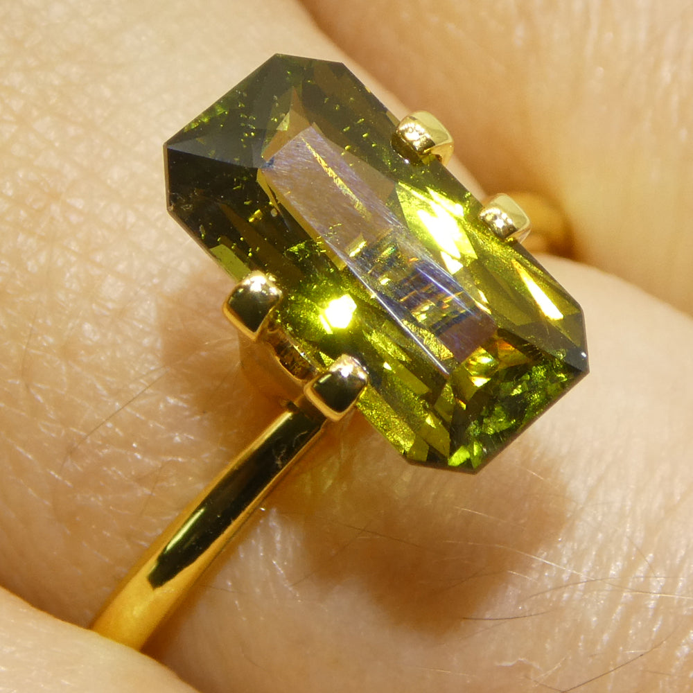 2.91ct Octagonal/Emerald Cut Yellowish Green to Brown-Yellow Alexandrite GIA Certified  Unheated - Skyjems Wholesale Gemstones