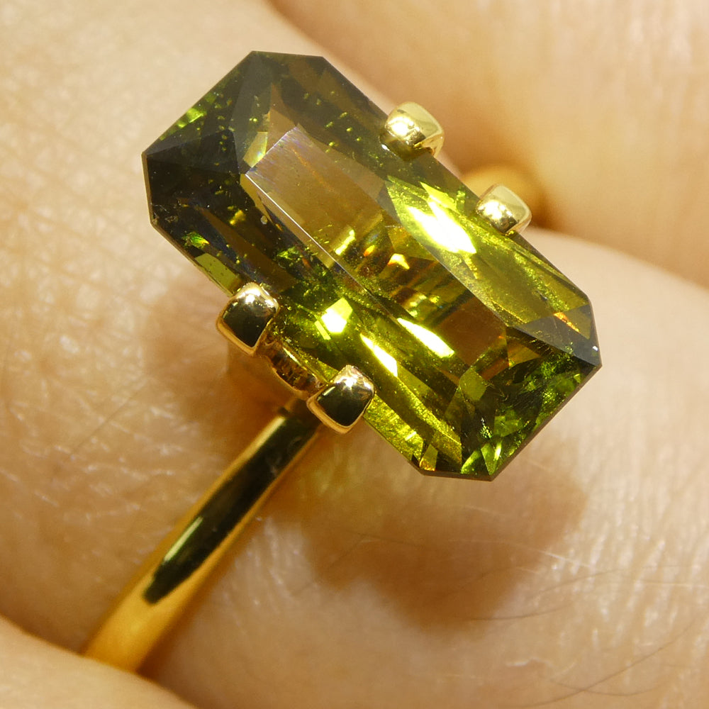 2.91ct Octagonal/Emerald Cut Yellowish Green to Brown-Yellow Alexandrite GIA Certified  Unheated - Skyjems Wholesale Gemstones