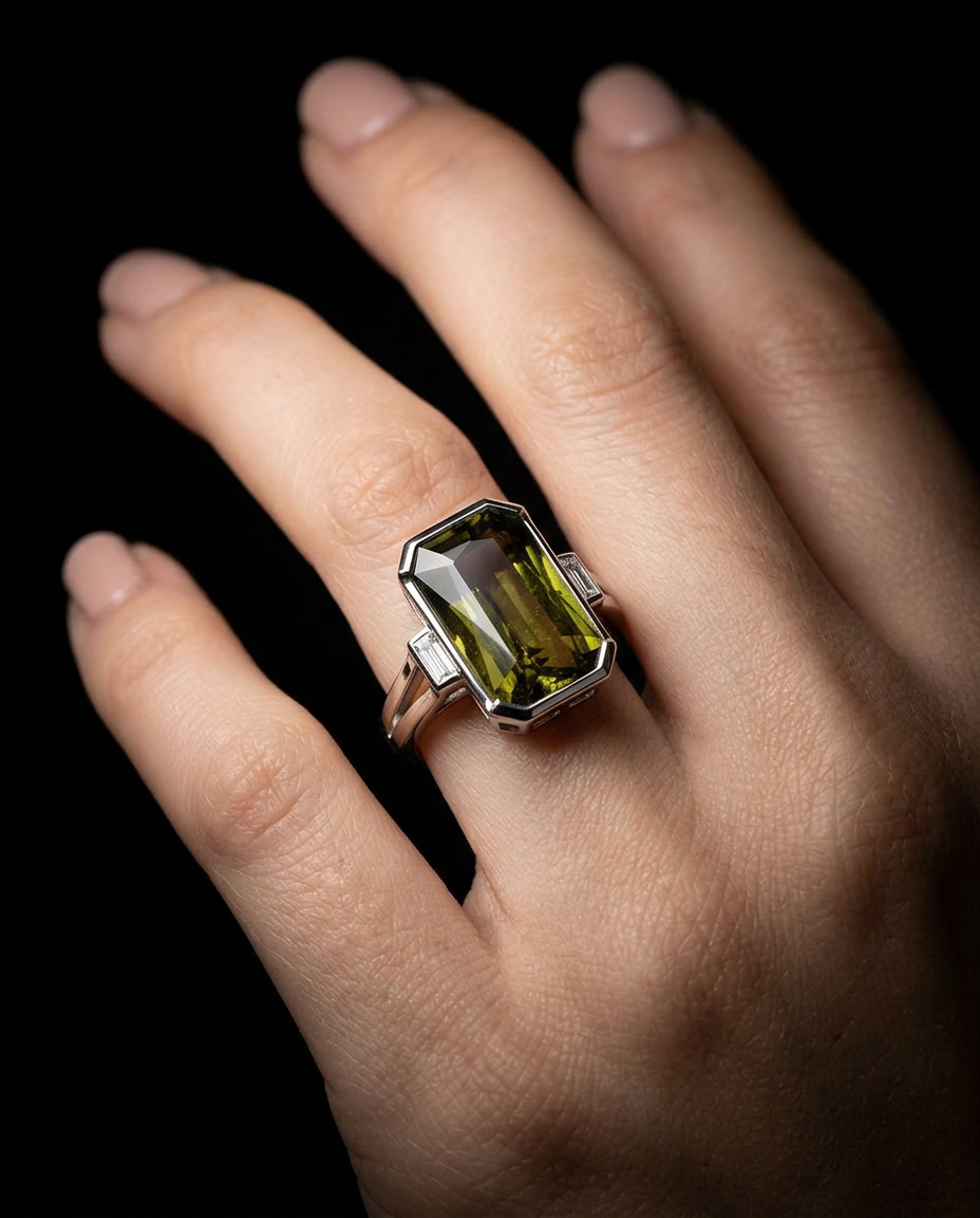 2.91ct Natural Alexandrite Emerald Cut from Sri Lanka, Yellowish Green to Brown, GIA Certified by SkyJems