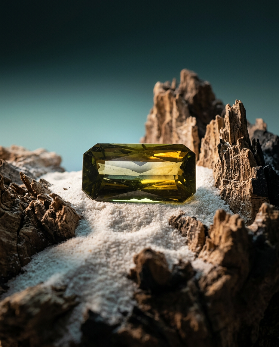 2.91ct Octagonal/Emerald Cut Yellowish Green to Brown-Yellow Alexandrite GIA Certified  Unheated
