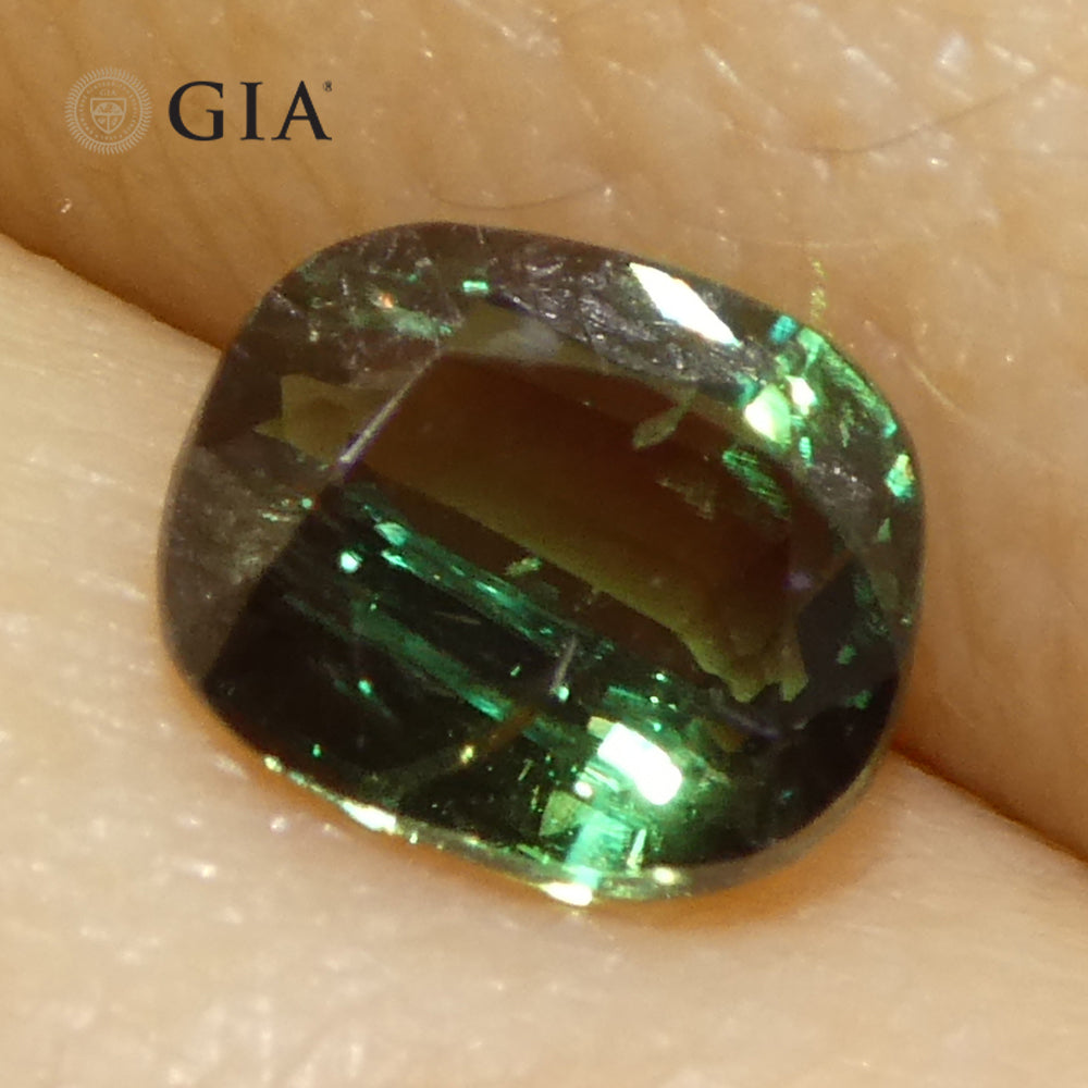 0.99ct Cushion Blue-Green to Reddish Purple Alexandrite GIA Certified Madagascar Unheated - Skyjems Wholesale Gemstones