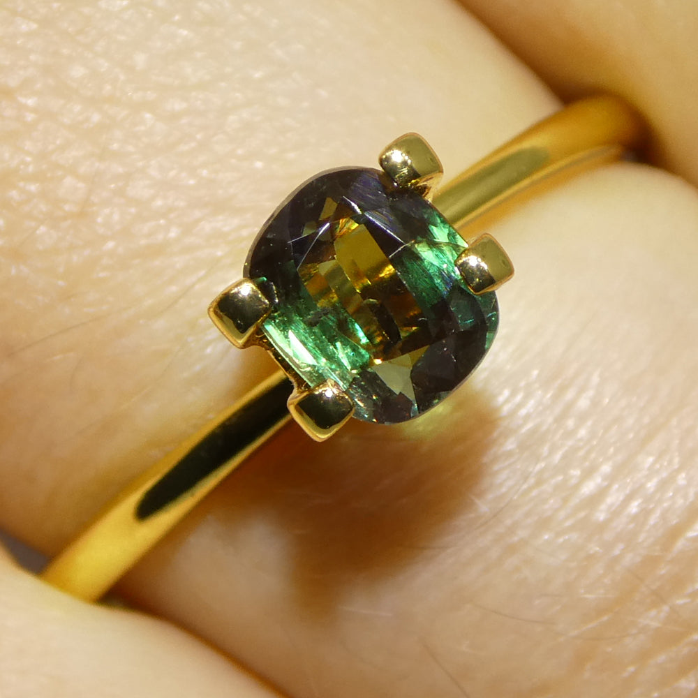 0.99ct Cushion Blue-Green to Reddish Purple Alexandrite GIA Certified Madagascar Unheated - Skyjems Wholesale Gemstones