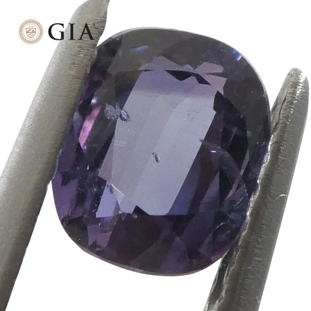 0.99ct Cushion Blue-Green to Reddish Purple Alexandrite GIA Certified Madagascar Unheated - Skyjems Wholesale Gemstones