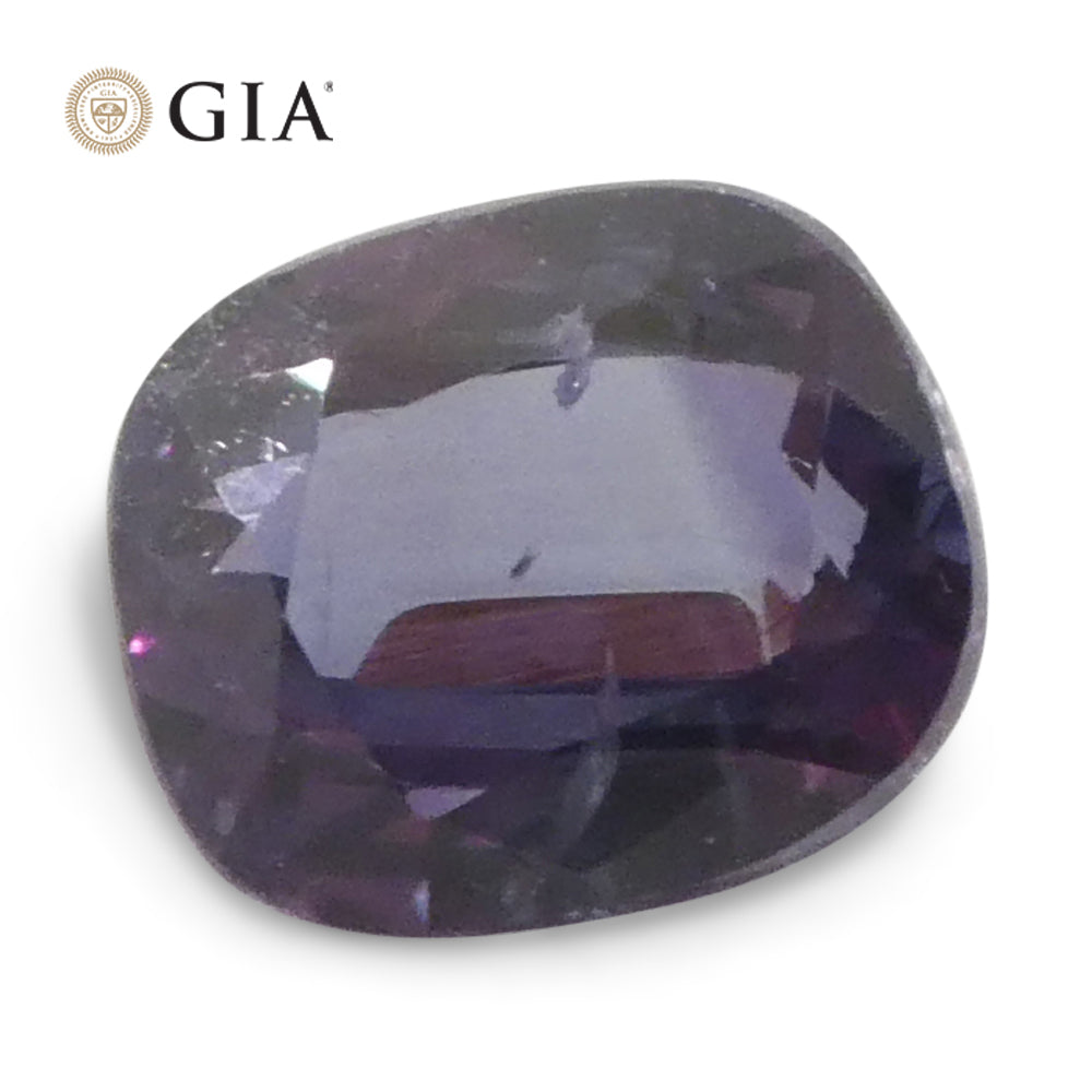 0.99ct Cushion Blue-Green to Reddish Purple Alexandrite GIA Certified Madagascar Unheated - Skyjems Wholesale Gemstones