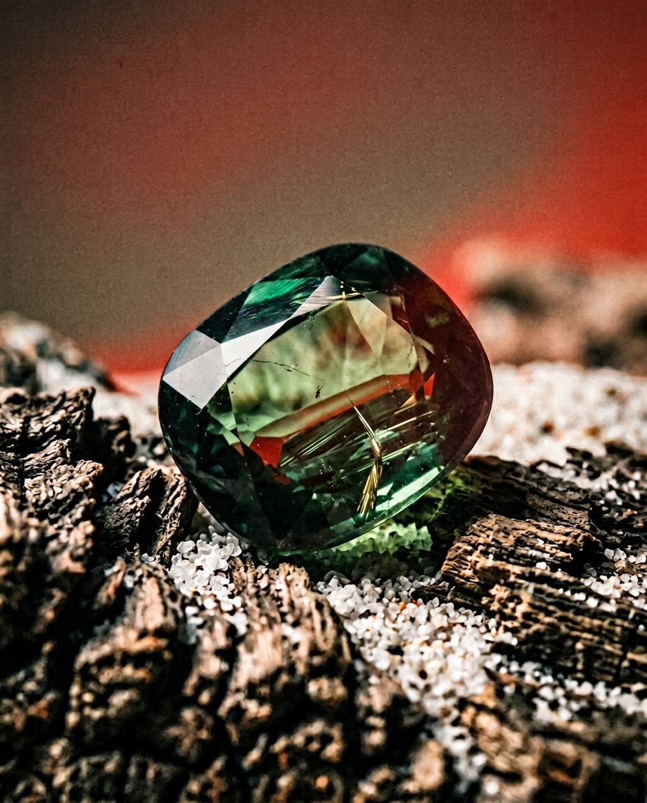 0.99ct cushion alexandrite, blue-green to reddish purple, eye clean unheated — Skyjems