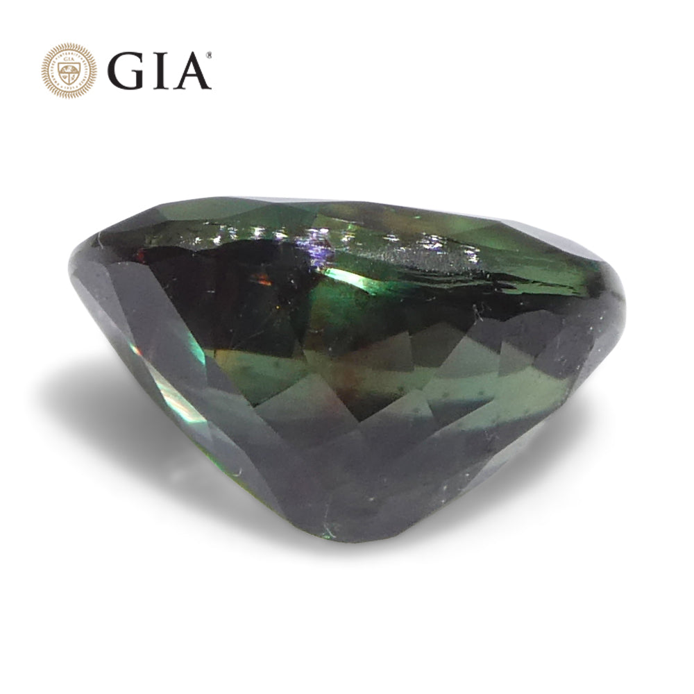 0.91ct Oval Blue-Green to Reddish Purple Alexandrite GIA Certified Madagascar Unheated - Skyjems Wholesale Gemstones
